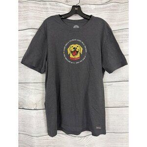 Mens Life Is Good Police "I'll Be Watching You" Dog Crusher Tee Size L
